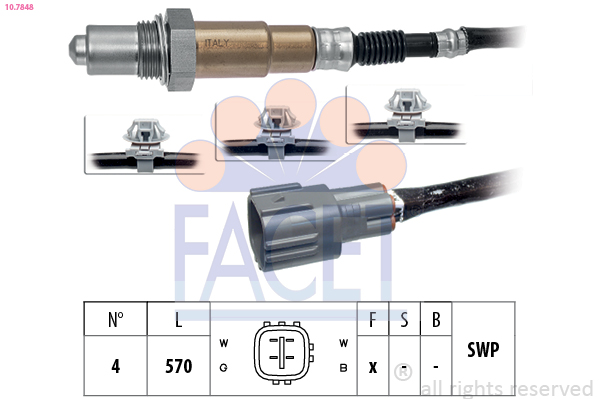 Sonda lambda FACET 10.7848