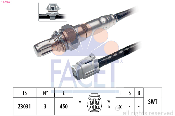 Sonda lambda FACET 10.7866