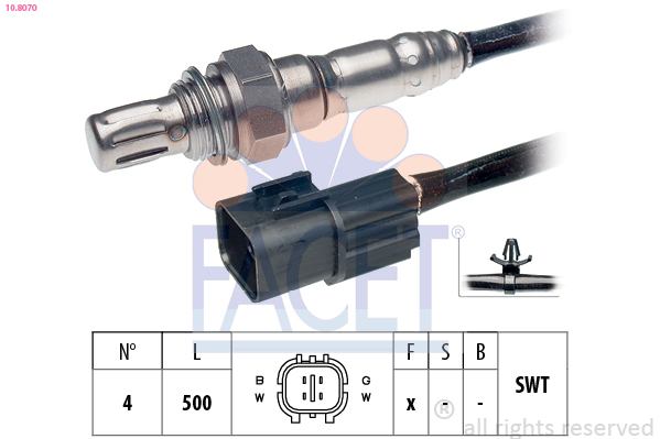 Sonda lambda FACET 10.8070