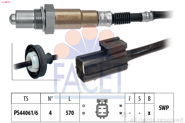 Sonda lambda FACET 10.8075