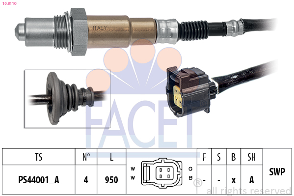 Sonda lambda FACET 10.8110