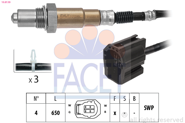 Sonda lambda FACET 10.8139