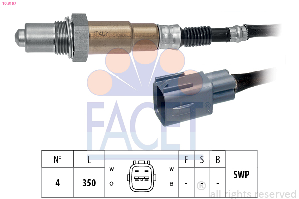 Sonda lambda FACET 10.8197