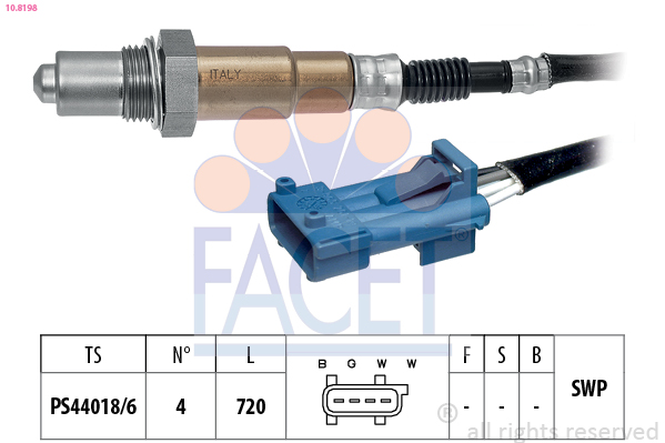 Sonda lambda FACET 10.8198
