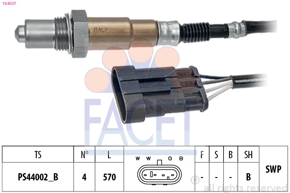 Sonda lambda FACET 10.8237