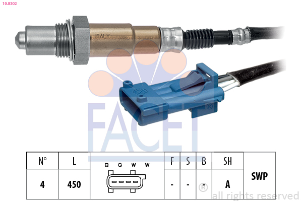 Sonda lambda FACET 10.8302