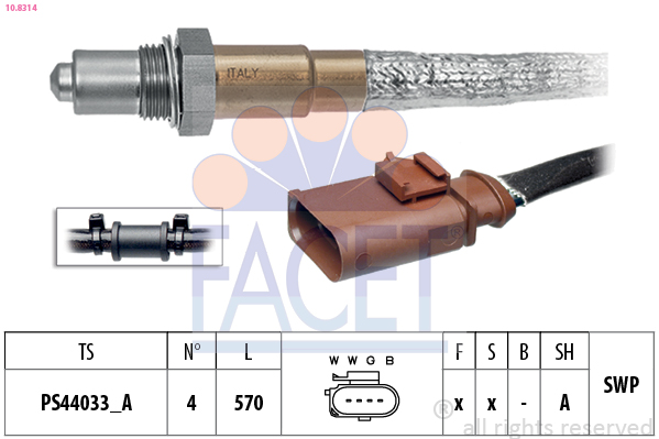 Sonda lambda FACET 10.8314