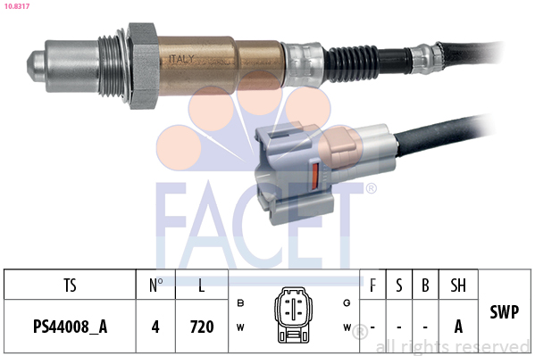 Sonda lambda FACET 10.8317