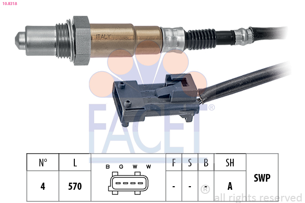 Sonda lambda FACET 10.8318