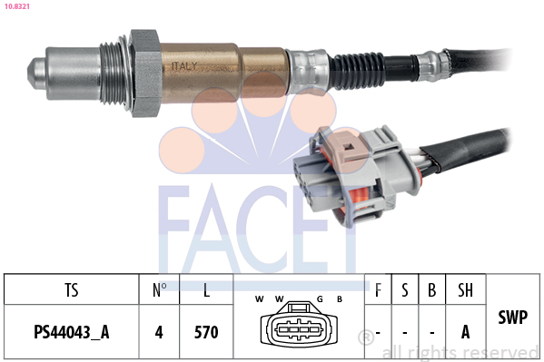 Sonda lambda FACET 10.8321