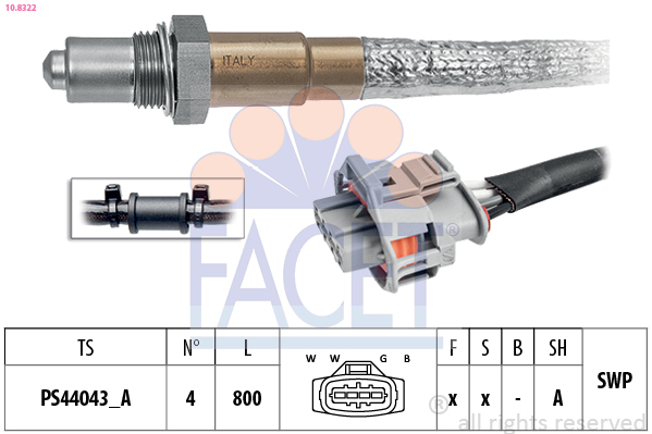 Sonda lambda FACET 10.8322