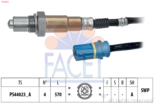 Sonda lambda FACET 10.8323