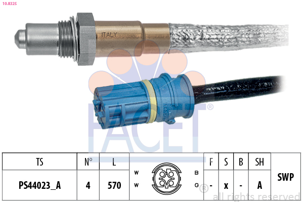 Sonda lambda FACET 10.8325