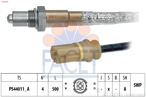 Sonda lambda FACET 10.8328
