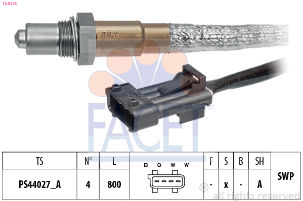 Sonda lambda FACET 10.8335