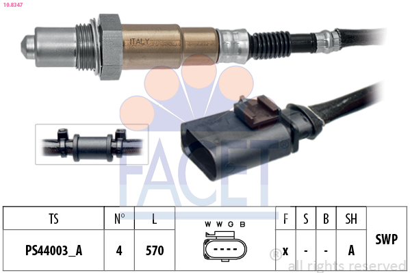 Sonda lambda FACET 10.8347