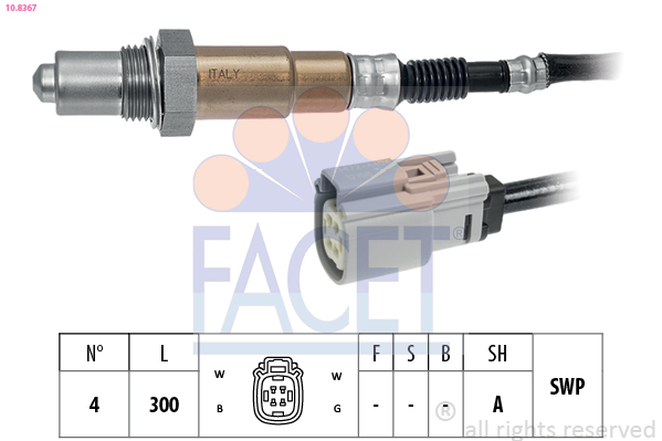 Sonda lambda FACET 10.8367