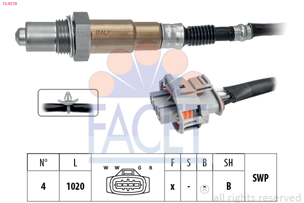 Sonda lambda FACET 10.8378