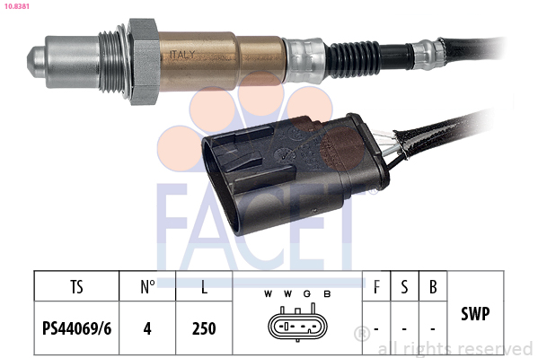 Sonda lambda FACET 10.8381