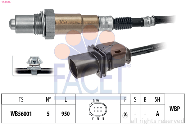 Sonda lambda FACET 10.8506