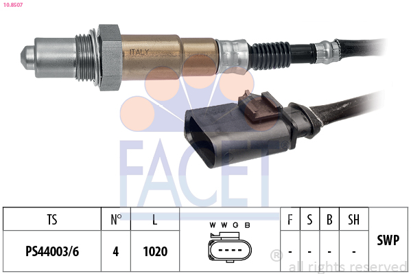 Sonda lambda FACET 10.8507