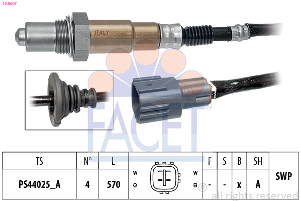 Sonda lambda FACET 10.8607