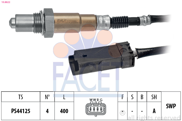Sonda lambda FACET 10.8622