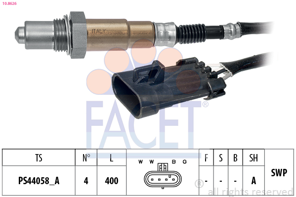 Sonda lambda FACET 10.8626