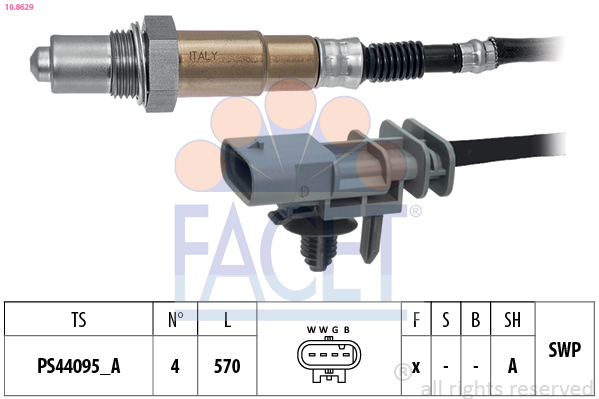 Sonda lambda FACET 10.8629