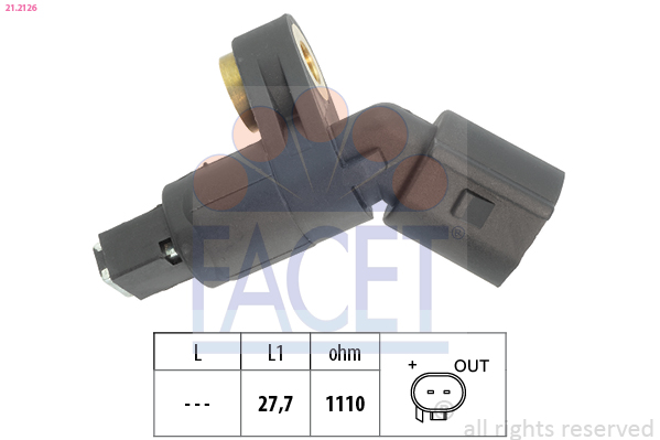 Sensore, n. giri ruota FACET 21.2126