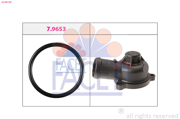 Flangia d. refrigerante FACET 26.8616R
