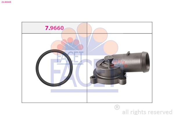 Flangia d. refrigerante FACET 26.8686R