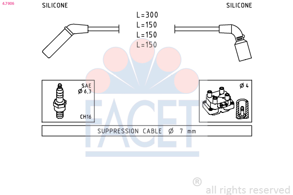 Kit cavi accensione FACET 4.7006