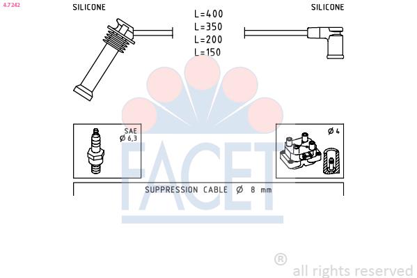 Kit cavi accensione FACET 4.7242