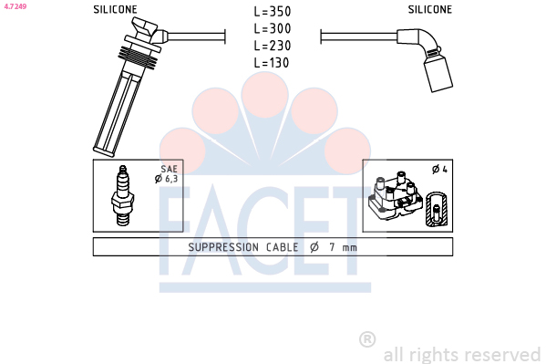 Kit cavi accensione FACET 4.7249
