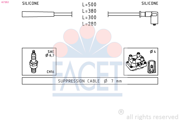 Kit cavi accensione FACET 4.7252