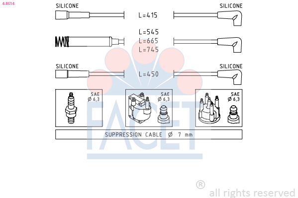 Kit cavi accensione FACET 4.8514