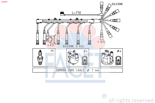 Kit cavi accensione FACET 4.8597