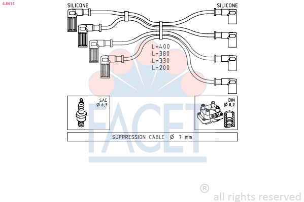 Kit cavi accensione FACET 4.8615