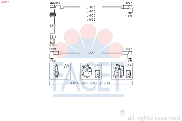 Kit cavi accensione FACET 4.8737