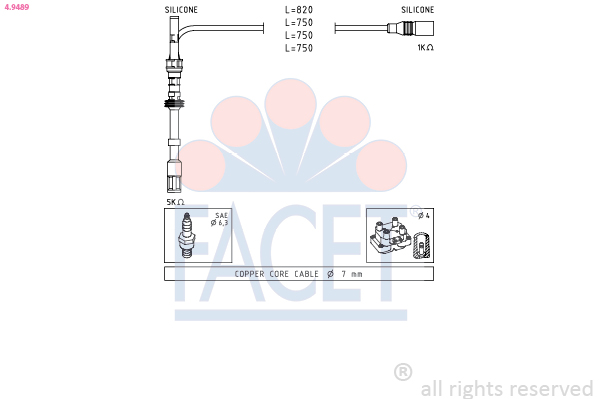 Kit cavi accensione FACET 4.9489