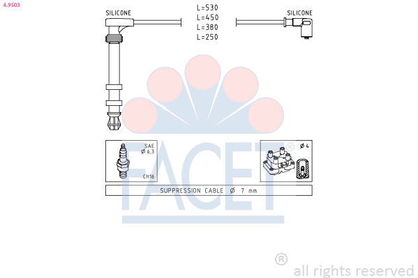 Kit cavi accensione FACET 4.9503