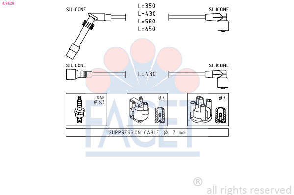 Kit cavi accensione FACET 4.9529