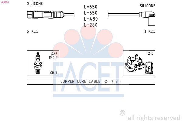 Kit cavi accensione FACET 4.9585