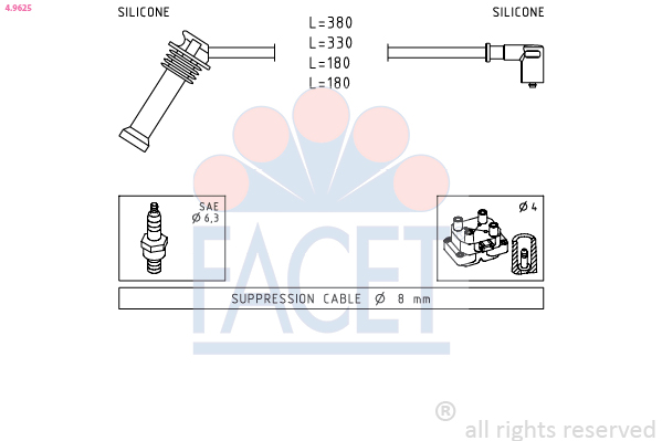 Kit cavi accensione FACET 4.9625