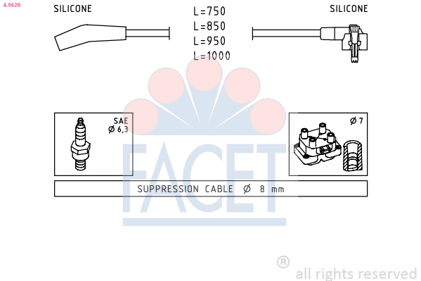 Kit cavi accensione FACET 4.9639