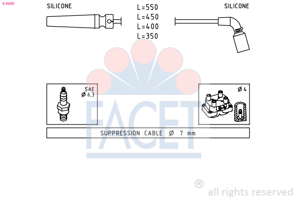 Kit cavi accensione FACET 4.9680