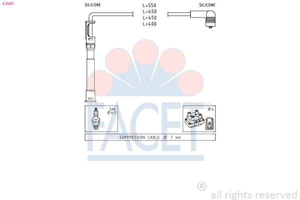Kit cavi accensione FACET 4.9681