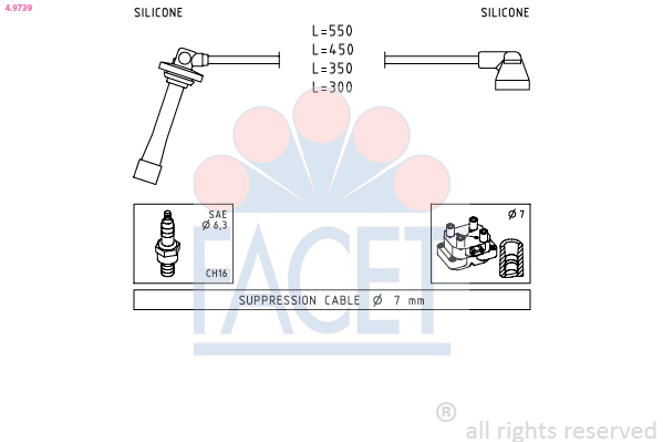 Kit cavi accensione FACET 4.9739