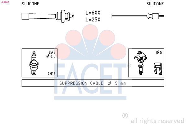 Kit cavi accensione FACET 4.9767